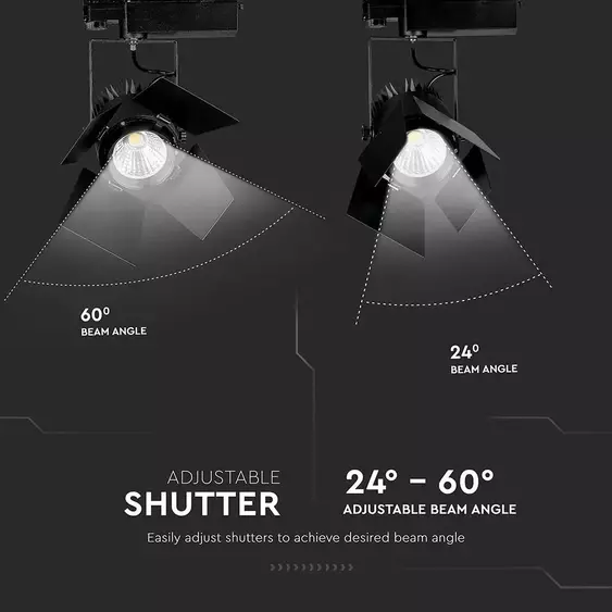 V-TAC LED sínes spotlámpa állítható 33W CRI&gt;90 meleg fehér - SKU 371