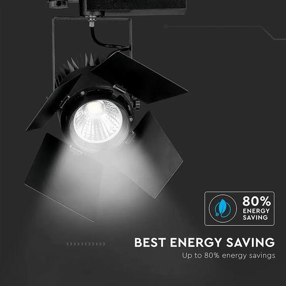 V-TAC LED sínes spotlámpa állítható 33W CRI&gt;90 napfény fehér - SKU 373
