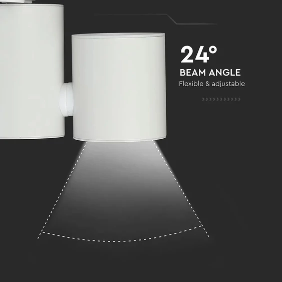 V-TAC LED sínes spotlámpa állítható CRI>95 15W hideg fehér - SKU 1300