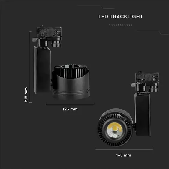 V-TAC LED sínes spotlámpa állítható CRI&gt;95 45W hideg fehér - SKU 1238