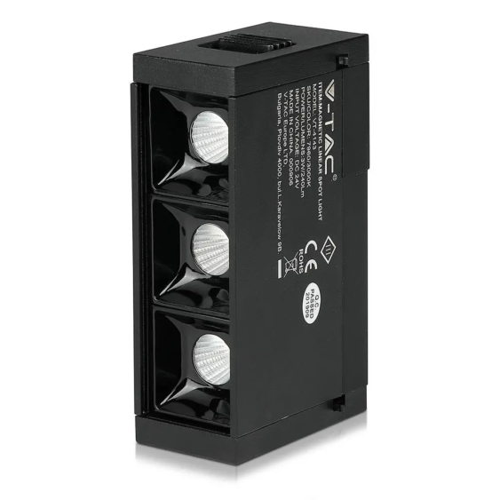 V-TAC LED spotlámpa mágneses sínhez 3W CRI&gt;90 UGR&lt;19 meleg fehér - SKU 7960
