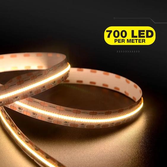 V-TAC LED szalag IP20 SMD 2110 chip 700 db/m természetes fehér CRI&gt;95 - SKU 2603