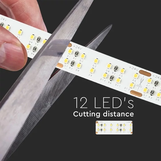V-TAC LED szalag IP20 SMD 2216 chip 360 db/m meleg fehér CRI>95 - SKU 2580