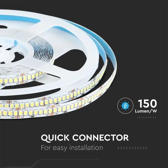 V-TAC LED szalag IP20 SMD 2835 chip 238 db/m hideg fehér - SKU 2601