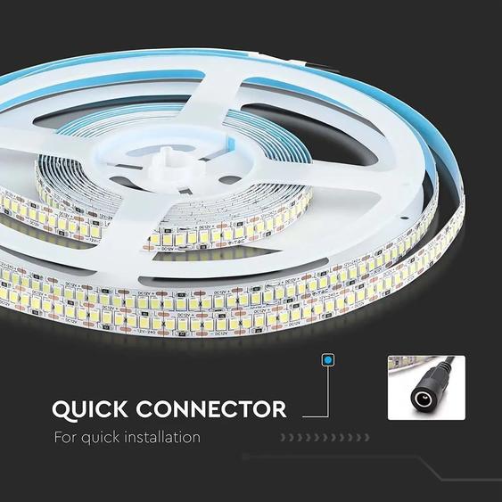 V-TAC LED szalag IP20 SMD 2835 chip 240 db/m hideg fehér, 100LM/W - SKU 212166