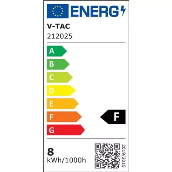 V-TAC LED szalag IP20 SMD 3528 chip 120 db/m meleg fehér, 100LM/W - SKU 212025