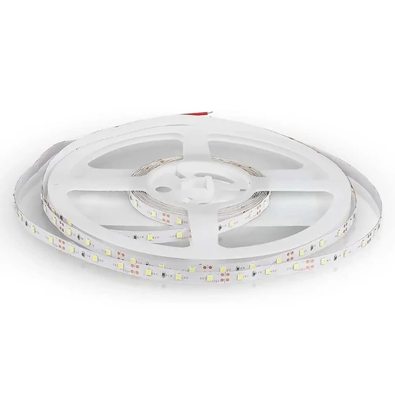 V-TAC LED szalag IP20 SMD 3528 chip 60 db/m hideg fehér, 100 Lm/W - SKU 212005