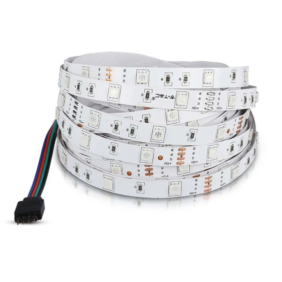 V-TAC LED szalag IP65 SMD 5050 chip 30 db/m RGB - SKU 212118