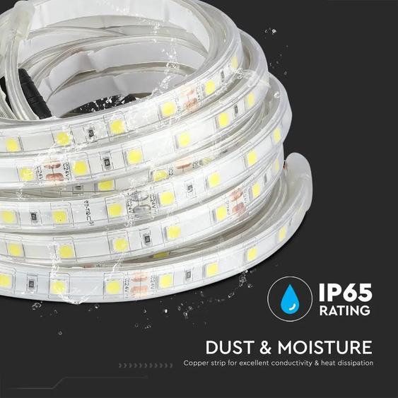 V-TAC LED szalag IP65 SMD 5050 chip 60 db/m hideg fehér - SKU 2564