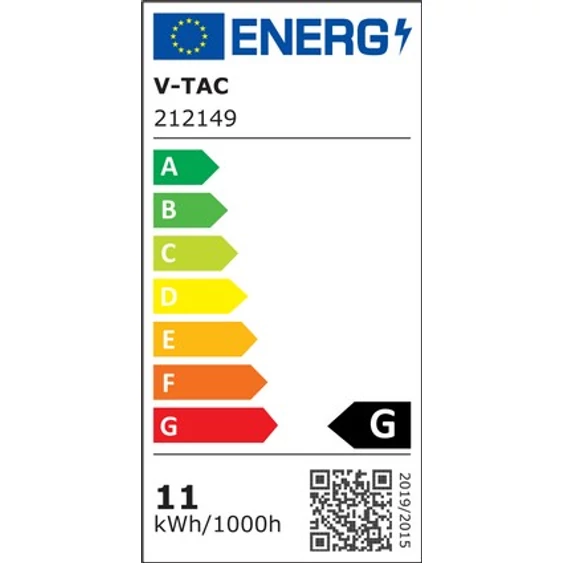 V-TAC LED szalag IP65 SMD 5050 chip 60 db/m meleg fehér, 80LM/W - SKU 212149