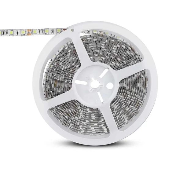 V-TAC LED szalag IP65 SMD 5050 chip 60 db/m meleg fehér, 80LM/W - SKU 212149