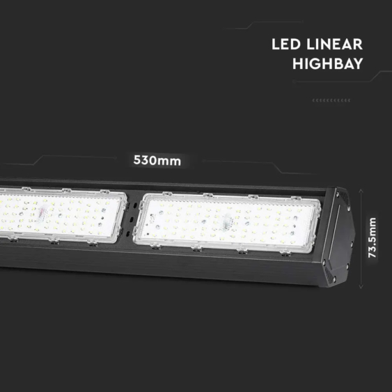 V-TAC lineáris csarnokvilágító LED lámpa 100W 110° hideg fehér - SKU 21892