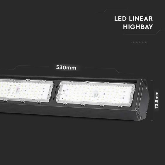 V-TAC lineáris csarnokvilágító LED lámpa 100W 110° természetes fehér - SKU 21891