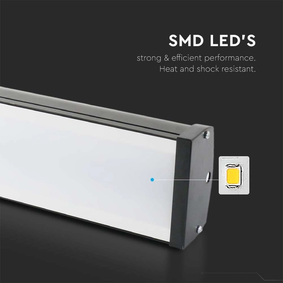 V-TAC lineáris LED csarnokvilágító, 100W, 115°, IP65, hideg fehér - SKU 7893