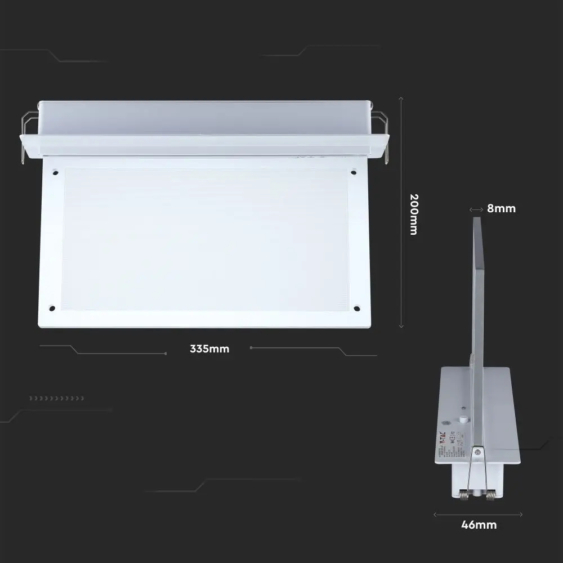 V-TAC mennyezetbe süllyeszthető LED-es EXIT lámpa 2W - SKU 835