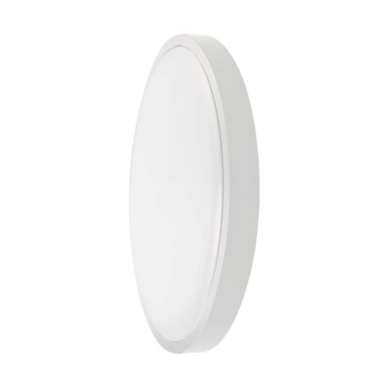 V-TAC mennyezeti kerek 24W lámpa, IP44, fehér kerettel, természetes fehér, 100 Lm/W - SKU 7619