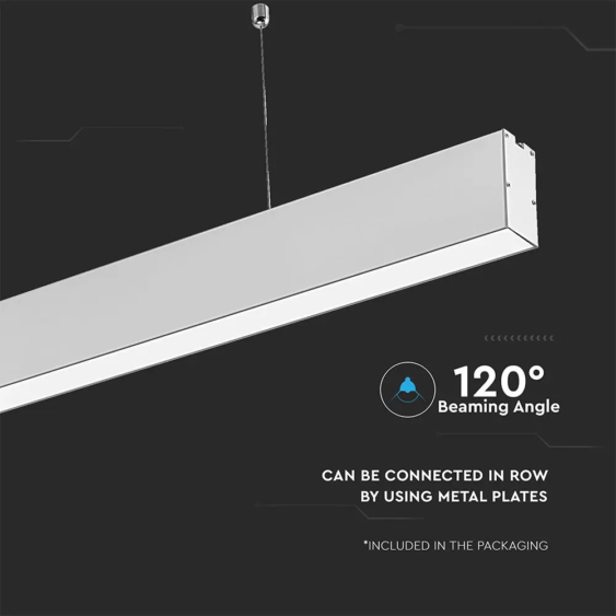 V-TAC mennyezetre függeszthető lineáris LED lámpa 120cm 40W hideg fehér - SKU 601