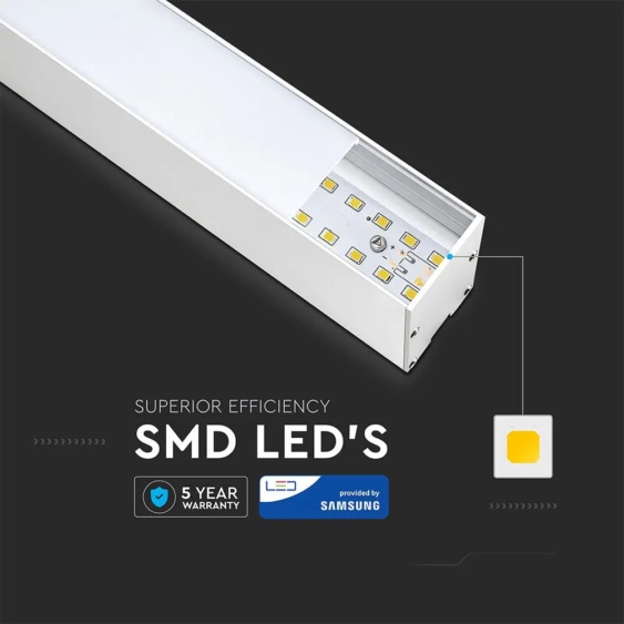 V-TAC mennyezetre függeszthető lineáris LED lámpa 120cm 40W hideg fehér - SKU 602