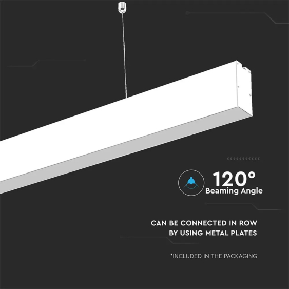 V-TAC mennyezetre függeszthető lineáris LED lámpa 120cm 40W hideg fehér - SKU 602