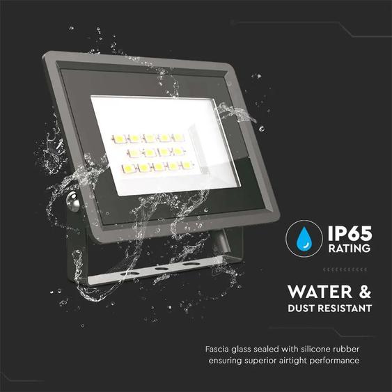 V-TAC mini LED reflektor 10W természetes fehér, fekete házzal - SKU 6728