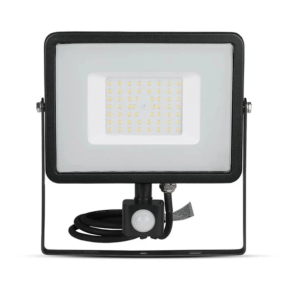 V-TAC mozgásérzékelős LED reflektor 50W természetes fehér Samsung chip - SKU 470
