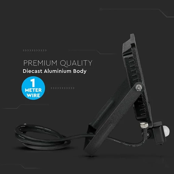 V-TAC mozgásérzékelős LED reflektor 50W természetes fehér Samsung chip - SKU 470