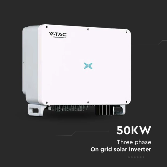 V-TAC napelemekhez való háromfázisú 50kW On-Grid rendszerű inverter, LCD kijelzővel - SKU 11521