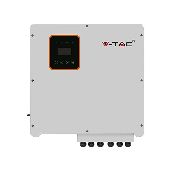 V-TAC napelemekhez való háromfázisú 8kW hibrid rendszerű inverter, LCD kijelzővel - SKU 11375