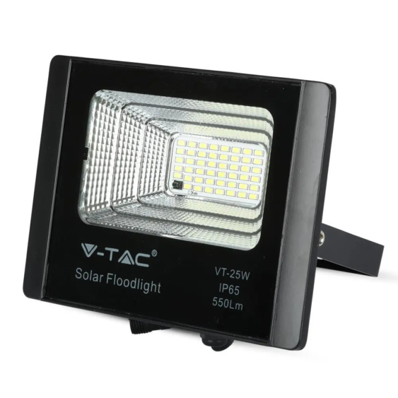 V-TAC napelemes LED reflektor 12W hideg fehér 5000 mAh - SKU 94006
