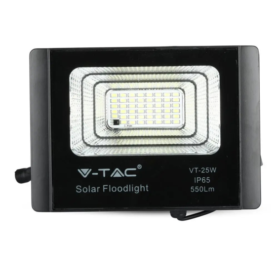 V-TAC napelemes LED reflektor 12W hideg fehér 5000 mAh - SKU 94006