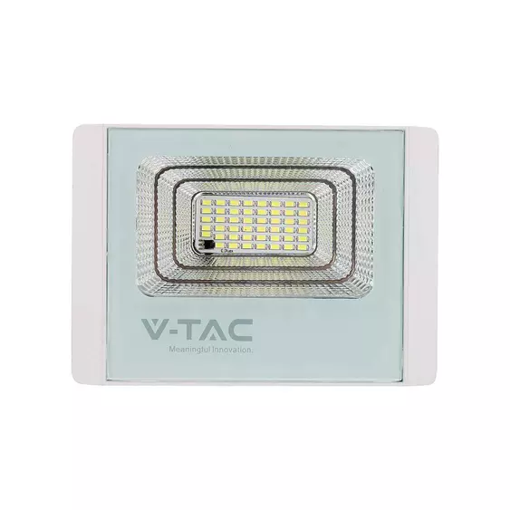 V-TAC napelemes LED reflektor 35W hideg fehér 15000 mAh, fehér házzal - SKU 23019