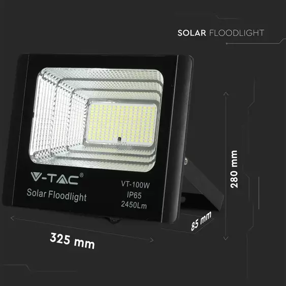 V-TAC napelemes LED reflektor 35W hideg fehér 15000 mAh - SKU 94012