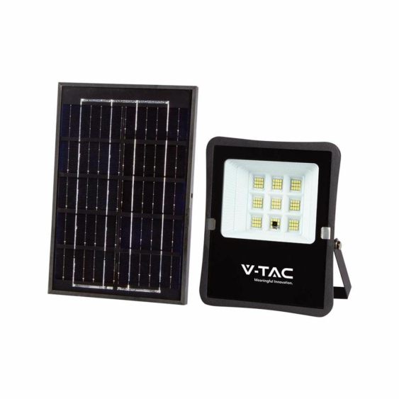 V-TAC napelemes LED reflektor 6W hideg fehér - SKU 6965