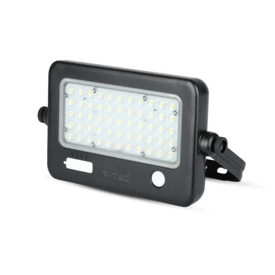 V-TAC napelemes mozgásérzékelős LED reflektor 10W természetes fehér 110 Lm/W - SKU 8674