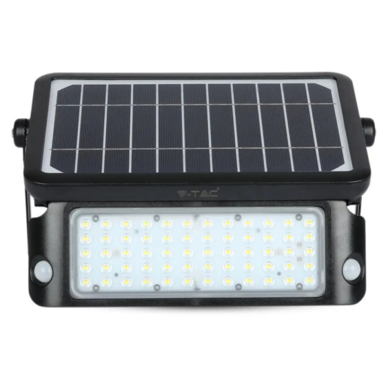 V-TAC napelemes mozgásérzékelős LED reflektor 10W természetes fehér 110 Lm/W - SKU 9869