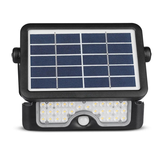 V-TAC napelemes mozgásérzékelős LED reflektor 5W természetes fehér 100 Lm/W - SKU 8547