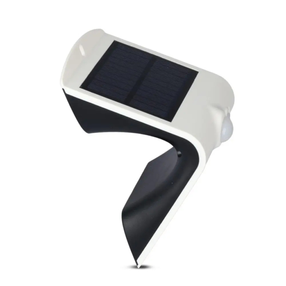 V-TAC napelemes, mozgásérzékelős LED reflektor, fehér, 1.5W természetes fehér - SKU 8276