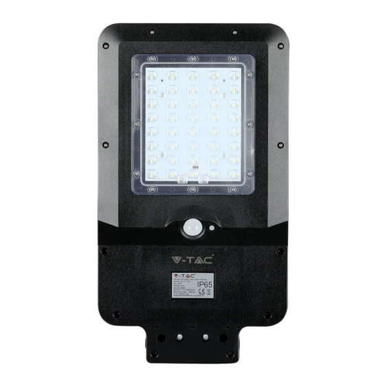 V-TAC napelemes utcai LED lámpa, térvilágító lámpatest 15W természetes fehér - SKU 8549