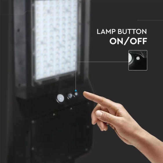 V-TAC napelemes utcai LED lámpa, térvilágító lámpatest 40W természetes fehér - SKU 5503