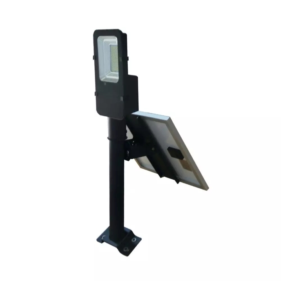 V-TAC napelemes utcai LED lámpa, térvilágító lámpatest 50W hideg fehér - SKU 95509