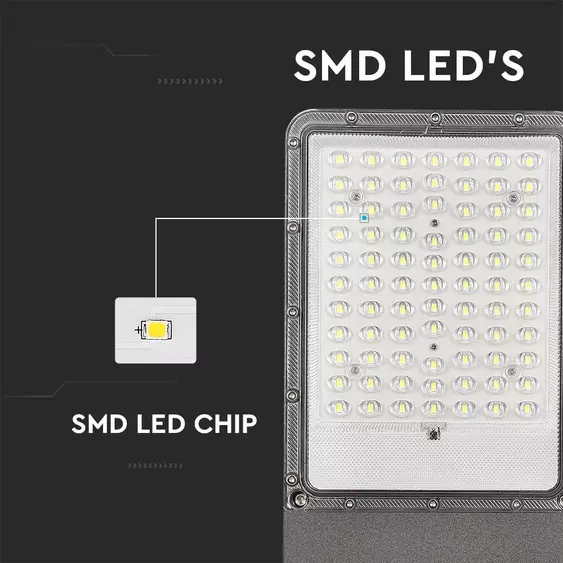 V-TAC Napelemes utcai térvilágító, 3000 Lumen, természetes fehér, Bridgelux SMD LED - SKU 10226