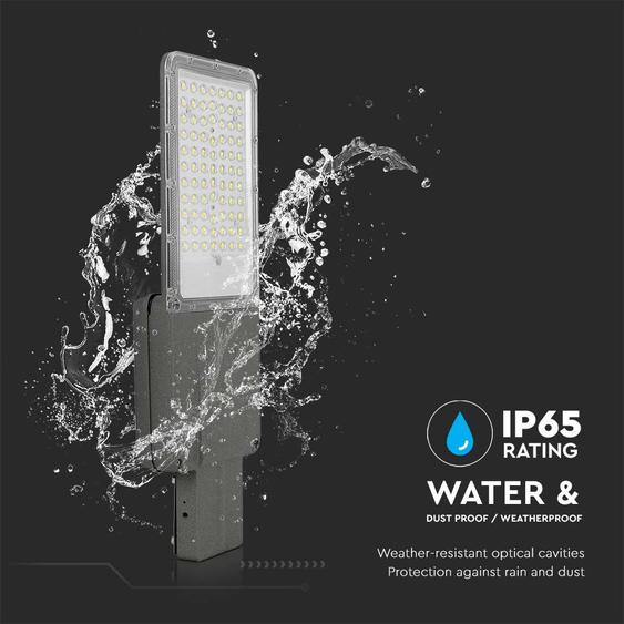 V-TAC Napelemes utcai térvilágító, 3000 Lumen, természetes fehér, Bridgelux SMD LED - SKU 10226
