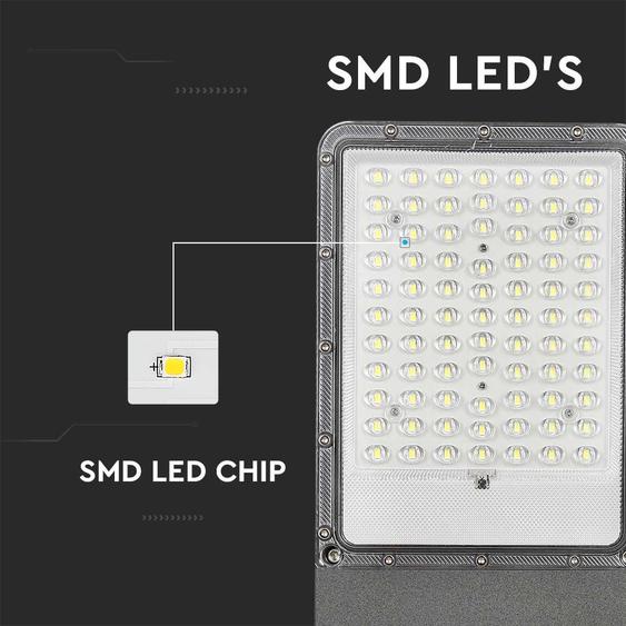 V-TAC Napelemes utcai térvilágító, 3500 Lumen, hideg fehér, Bridgelux SMD LED - SKU 10229