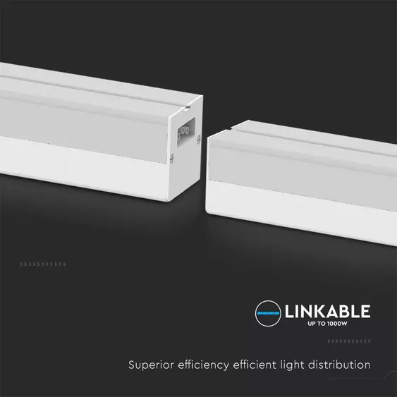 V-TAC NEWLINE felületre szerelhető fehér lineáris lámpatest, 40W, hideg fehér - SKU 23001