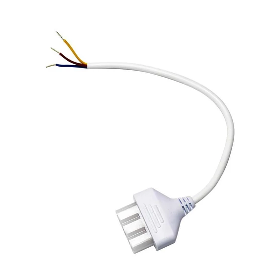 V-TAC NEWLINE lineáris lámpatesthez való betáplálás csatlakozó, 0.3m, 3x0.75mm2, fehér - SKU 10179