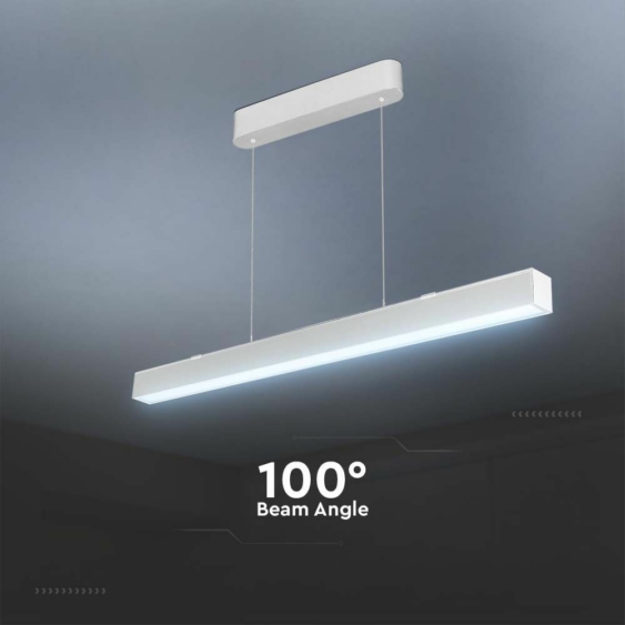 V-TAC PRO 40W fehér lineáris lámpatest, állítható magassággal és színhőmérséklettel - SKU 10469