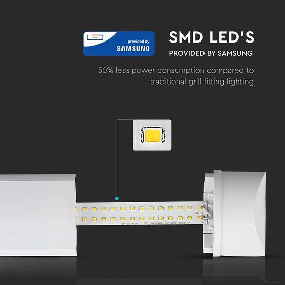 V-TAC PRO bútor, - és pultvilágító LED lámpa 30cm 10W meleg fehér - SKU 659