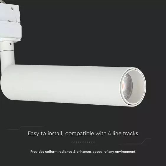 V-TAC PRO COB LED sínes spotlámpa állítható 15W CRI&gt;90 természetes fehér - SKU 21357