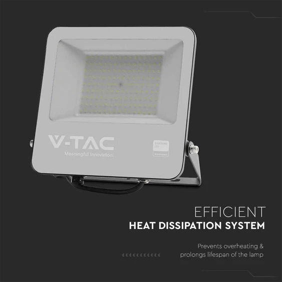 V-TAC PRO D-széria LED reflektor 100W hideg fehér 115 Lm/W, fekete ház - SKU 8847