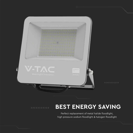 V-TAC PRO D-széria LED reflektor 100W természetes fehér 115 Lm/W, fekete ház - SKU 8846